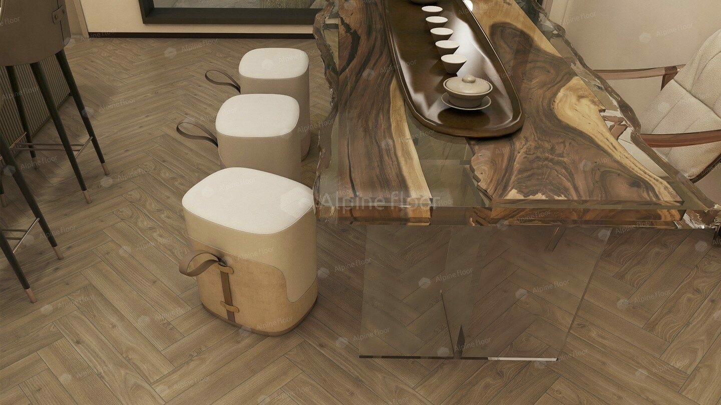 Ламинат Alpine Floor Herringbone 12 LF105-09 Дуб Калабрия